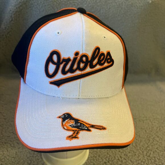 Vintage Baltimore Orioles Hat Strapback Cap Mens White Wool Blend Y2K - Picture 1 of 5